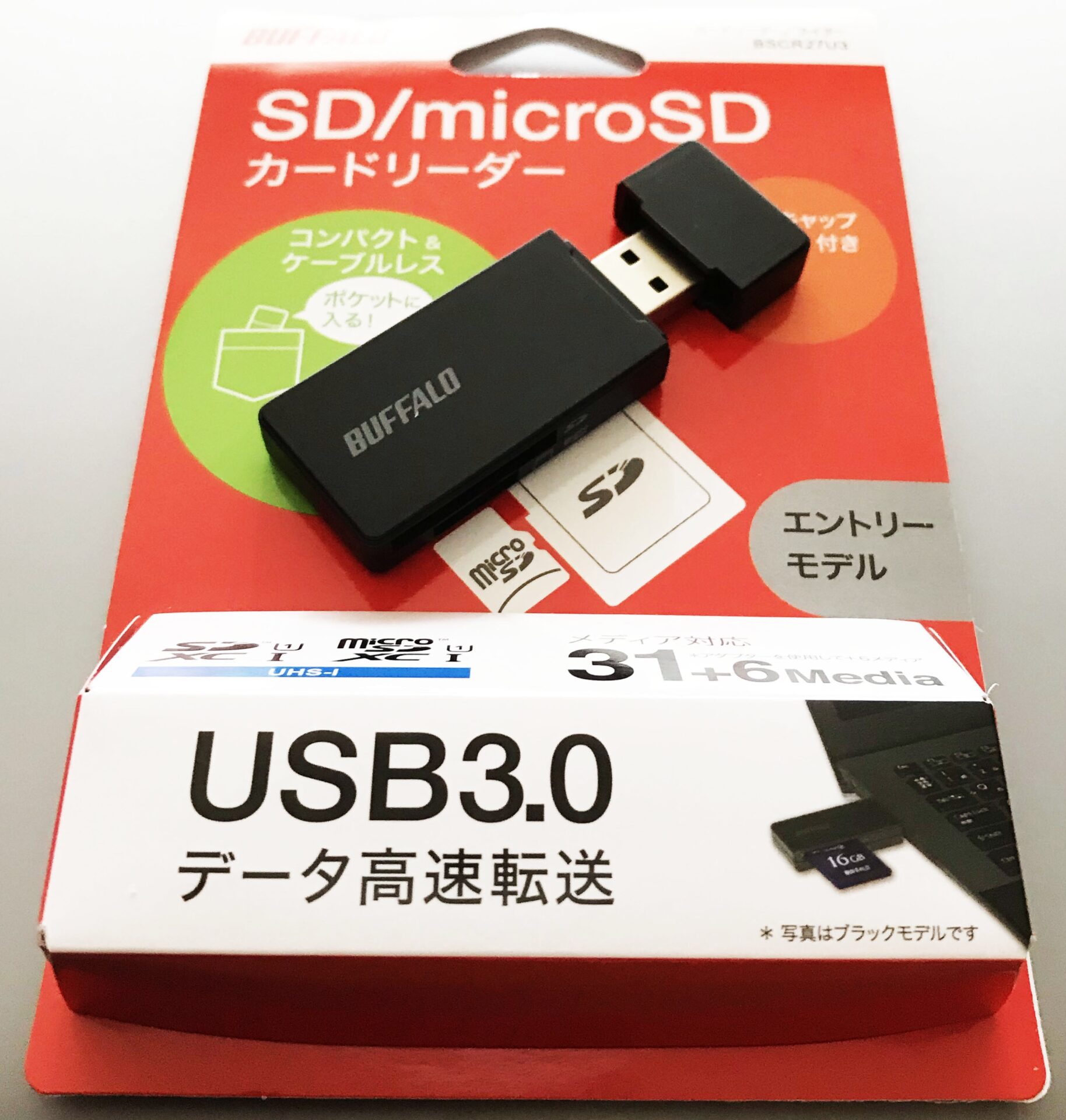 USB3.0対応SDカードリーダーBSCR27U3<BUFFALO>を試す 